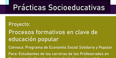 Proyecto de Prácticas Socioeducativas “Procesos formativos en clave de educación popular”