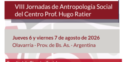 VIII Jornadas de Antropología Social del Centro: prórroga del envío de resúmenes