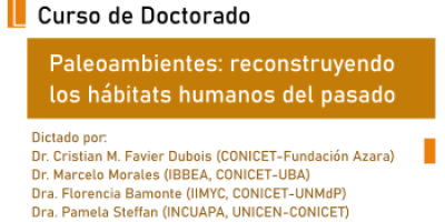 Curso “Paleoambientes: reconstruyendo los hábitats humanos del pasado”