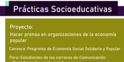 PSE “Hacer prensa en organizaciones sociales de la economía popular”