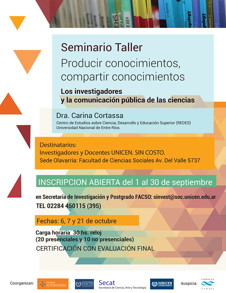 Seminario Taller Comunicación Pública de la Ciencia