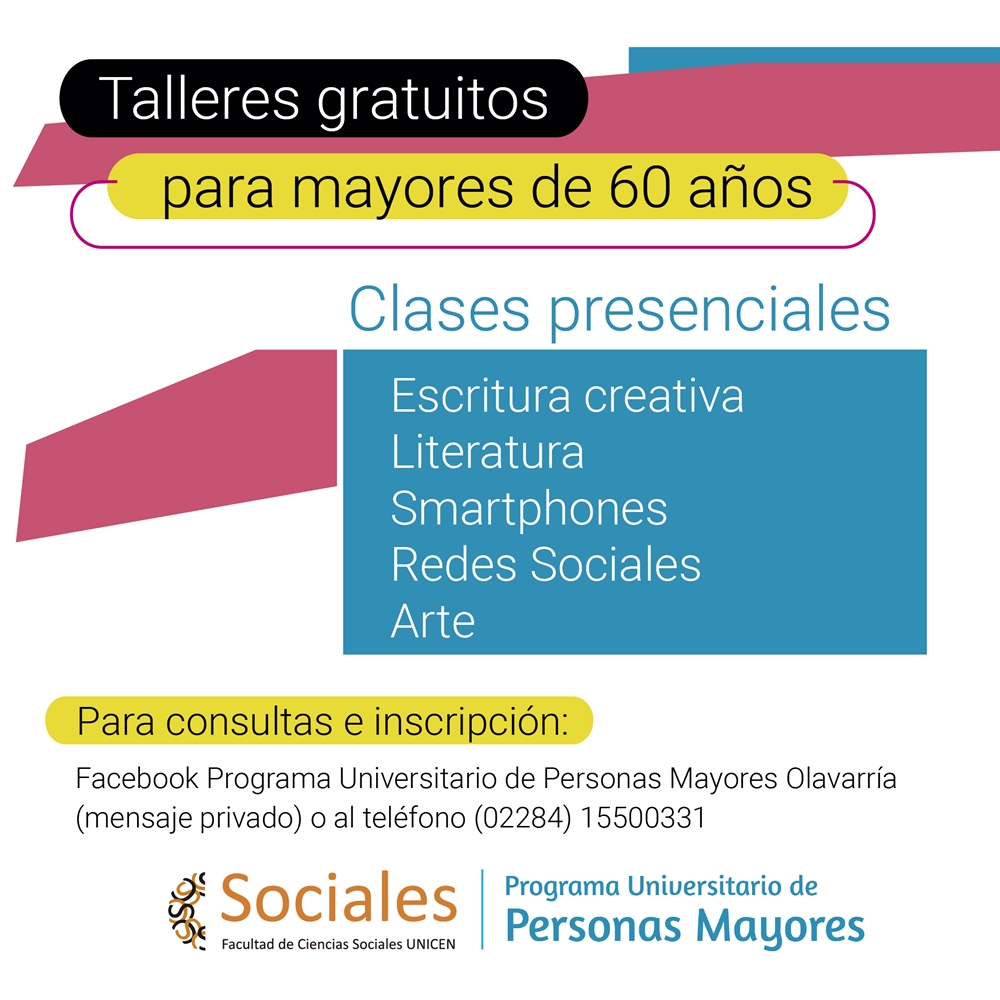 Taller de escritura para adultos y adultos mayores