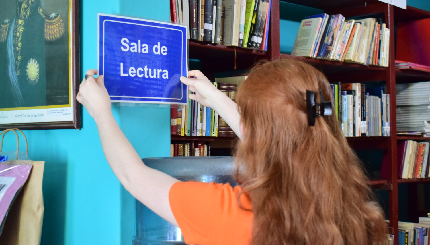 Señalización Braille Biblioteca Crucero Gral. Belgrano