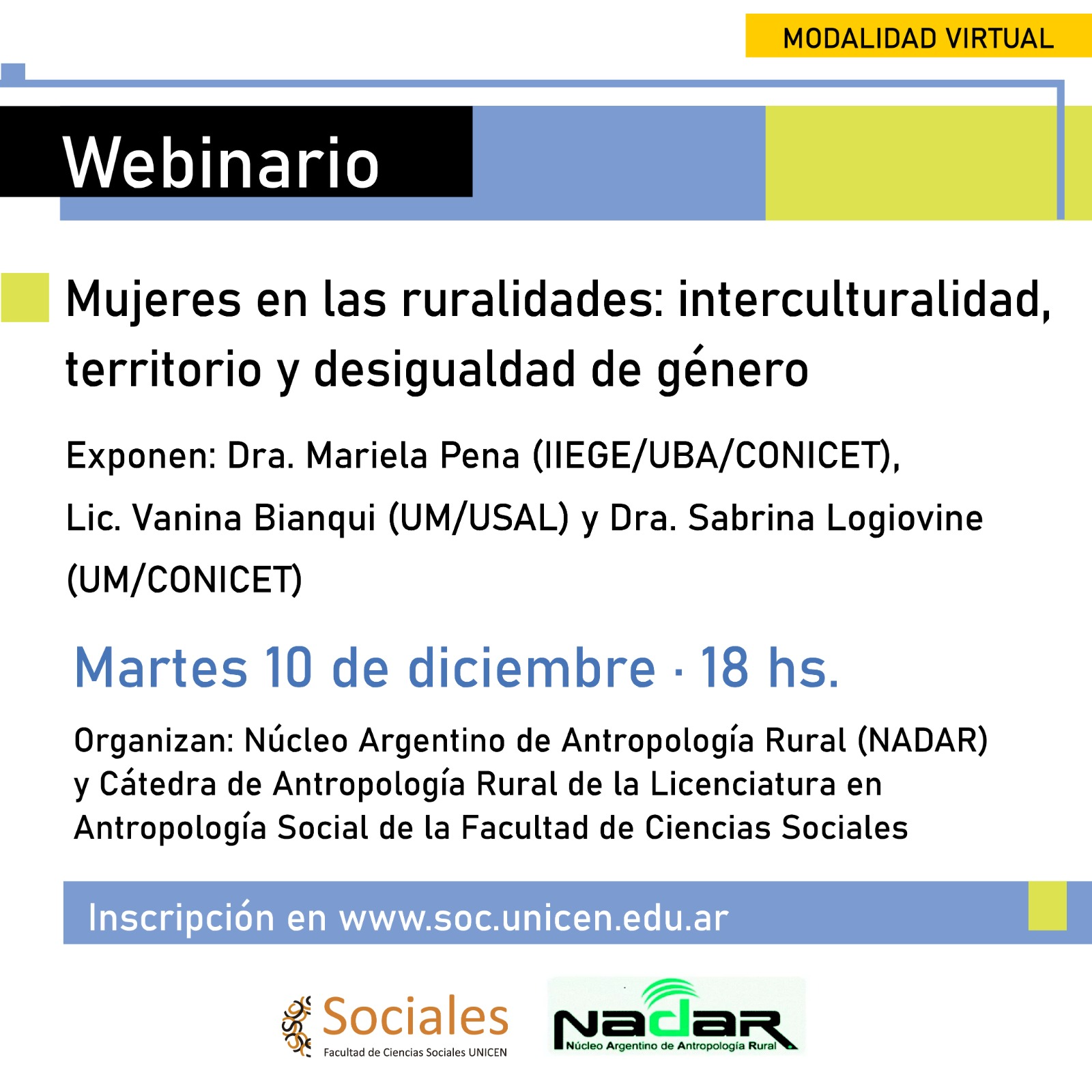 Webinario Mujeres en las Ruralidades