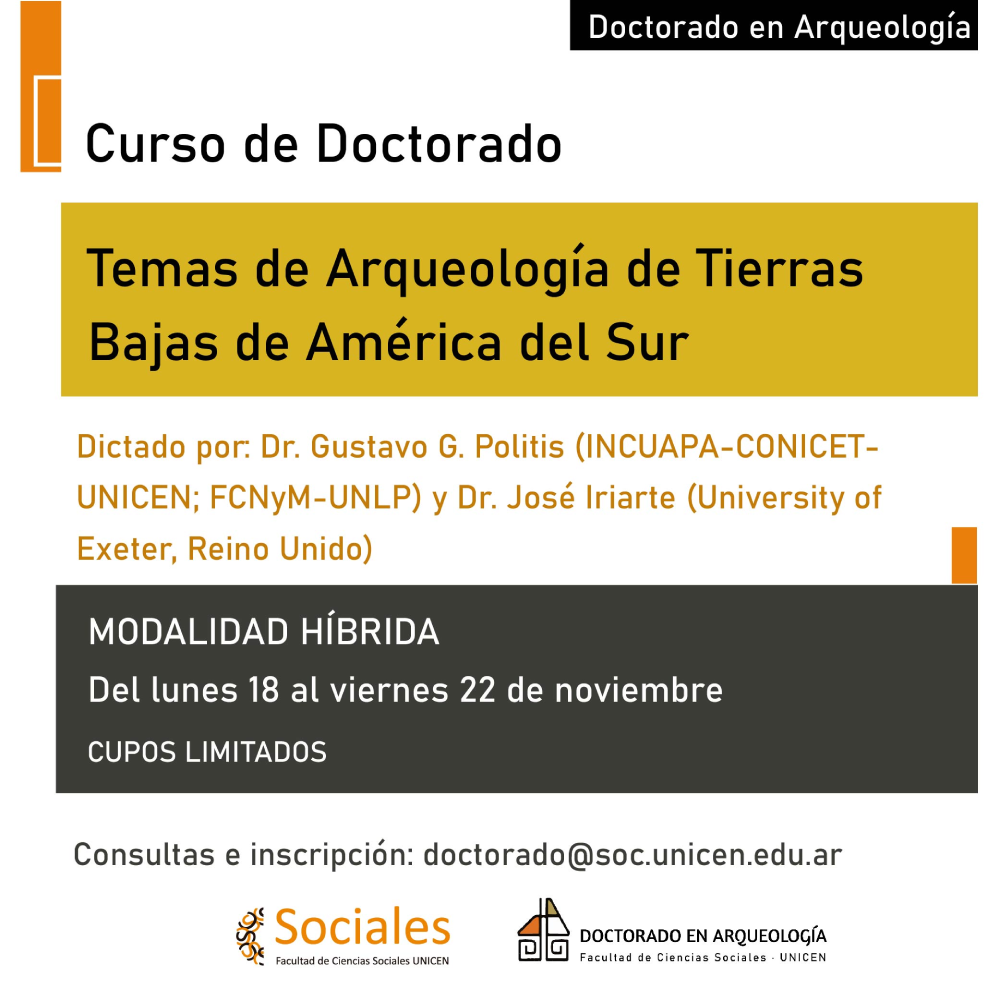 Curso Doctorado 2024 Temas de Arqueologa