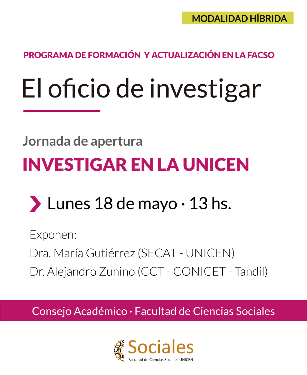 Investigar en la UNICEN