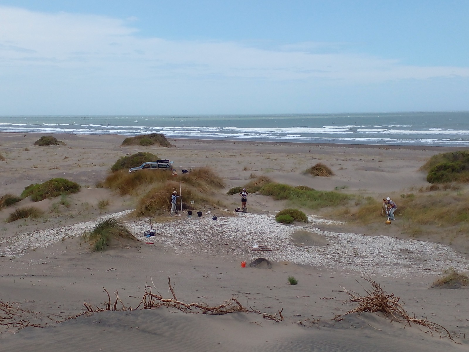 Vista del sitio Pozzobon, al sur de la bahía San Blas
